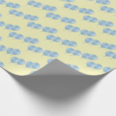 blue balloons on cream XL gift wrap Cadeaupapier (Hoek)