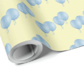 blue balloons on cream XL gift wrap Cadeaupapier (Rol Hoek)
