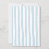 Blue Balloons Teddy Bear Birthday Invitation  Kaart (Achterkant)