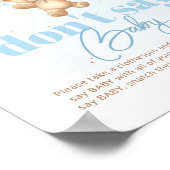 Blue Balloons teddybeer Zeg niet baby spel Poster (Hoek)