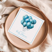 Blue Balloons Waterverf Boy Baby shower Servet