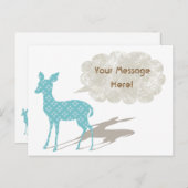 Blue Bambi All Occasion Custom Briefkaart (Voorkant / Achterkant)
