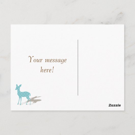 Blue Bambi All Occasion Custom Briefkaart (Achterkant)