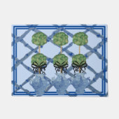 Blue Bamboo Chinoiserie Ginger Jar Doormat Rug Deurmat (Voorkant)