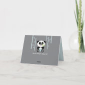 Blue Bamboo Panda in Luiers Baby shower Dank u Bedankkaart (Achterkant)