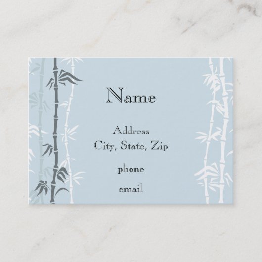 Blue Bamboo Visitekaartje (Voorkant)