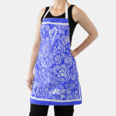 Blue Bandana All-Over Print Apron Schort (Insitu)