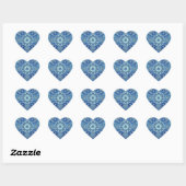Blue Bandana Country Heart Sticker (Vel)