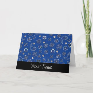 Blue Bandana gepersonaliseerd Wenskaart Kaart