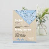 Blue Bandana Invitation Kaart (Staand voorkant)