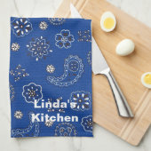 Blue Bandana Kitchen Towel Theedoek (Quarter Fold)