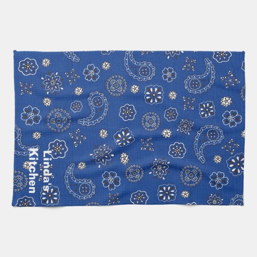 Blue Bandana Kitchen Towel Theedoek (Horizontaal)