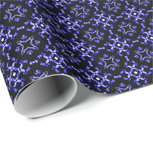 Blue Bandana Pattern Cadeaupapier (Rol Hoek)