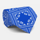 Blue Bandana Pattern Stropdas (Opgerold)