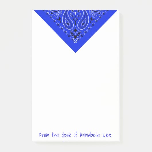 Blue Bandana Post-it® Notes (Voorkant)
