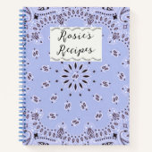 Blue Bandana Receptenboek Notitieboek (Voorkant)