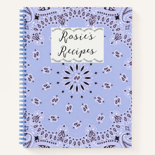 Blue Bandana Receptenboek Notitieboek (Voorkant)
