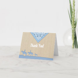 Blue Bandana Thank You Note Bedankkaart