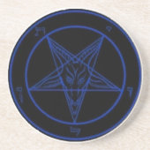 Blue Baphomet Drink Onderzetter of Ritual Alter Pi (Voorkant)