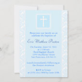 Blue Baptism/Christening Invitation Kaart (Voorkant)