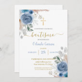 Blue Baptism Spaanse uitnodiging (Voorkant / Achterkant)