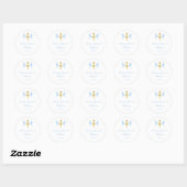 Blue Baptism Sticker Labels (Vel)