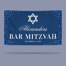 Blue Bar Mitzvah Celebration Spandoek