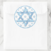 Blue Bar Mitzvah Cupcake Toppers Stickers (Tas)