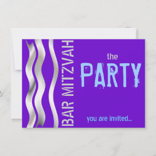 Blue Bar Mitzvah Kaart