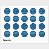 Blue Bar Mitzvah Ronde Sticker (Vel)