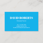 Blue Barbells Personal Trainer Black Fitness Visitekaartje (Achterkant)