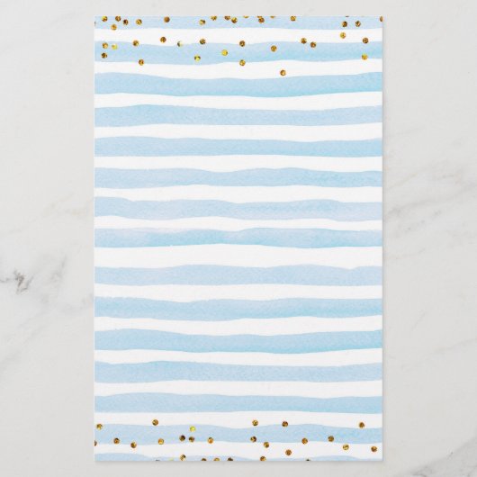 Blue Barly Baby shower Advice voor ouders Games (Achterkant)