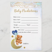Blue Barly Baby shower Baby Predictions Games (Voorkant)