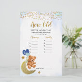 Blue Barly Baby shower Hoe oud waren de ouders? (Staand voorkant)