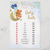 Blue Barly Baby Traits Games Shower (Voorkant)