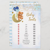 Blue Barly Baby Traits Games Shower (Voorkant / Achterkant)