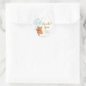 Blue Barly wait Baby shower Dank je sticker (Tas)