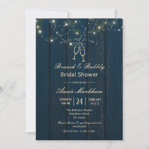 Blue Barn Board String Light Bubble Shower Kaart