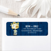 Blue Barn Mason Jar Sunflower | Retouradres Etiket (Insitu)