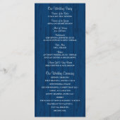 Blue Barn Mason Jar Zonnebloem Trouwprogramma Programmakaart (Achterkant)