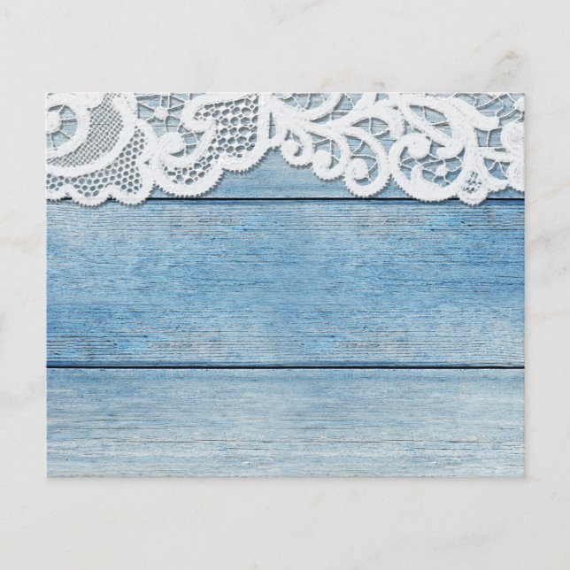 Blue Barn Wood & White Lace Scrapbook Paper (Voorkant)
