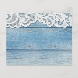 Blue Barn Wood & White Lace Scrapbook Paper
