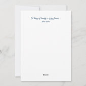 Blue Baroque Heart with Gilded Ornamental Frame Feestdagenkaart (Achterkant)