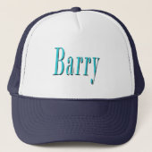 Blue Barry Name Logo, Trucker Pet (Voorkant)