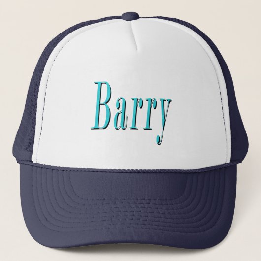 Blue Barry Name Logo, Trucker Pet (Voorkant)