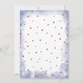 Blue Baseball 1e Verjaardag Feest Uitnodiging (Achterkant)