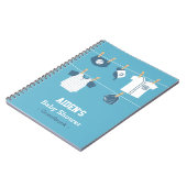 Blue Baseball Baby Boy Shower Guestbook Notitieboek (Linkerzijde)