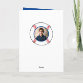 Blue Baseball Ball Kids Verjaardagsfoto Kaart (Achterkant)