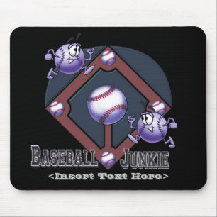 Blue Baseball Cartoon Muismat