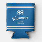 Blue Baseball Club Custom Player Nummer & TeamName Blikjeskoeler (Voorkant)